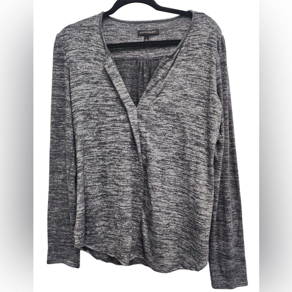 Banana Republic Charcoal Long Sleeve Top Size XS
